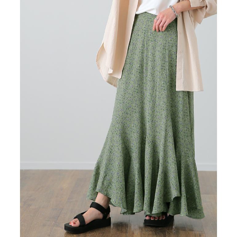 スカート マーメイドスカート レディース マーメイド ロングスカート ミモレ きれいめ 大きいサイズ 花柄 | HUG.U | 08