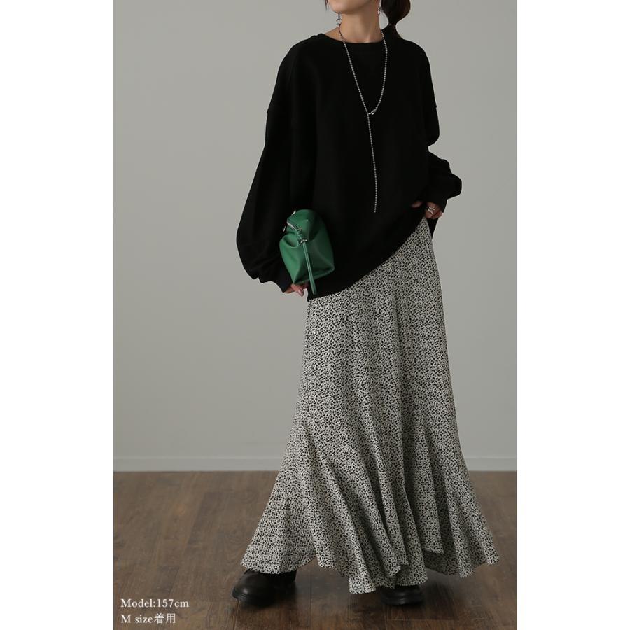 スカート マーメイドスカート レディース マーメイド ロングスカート ミモレ きれいめ 大きいサイズ 花柄 | HUG.U | 09