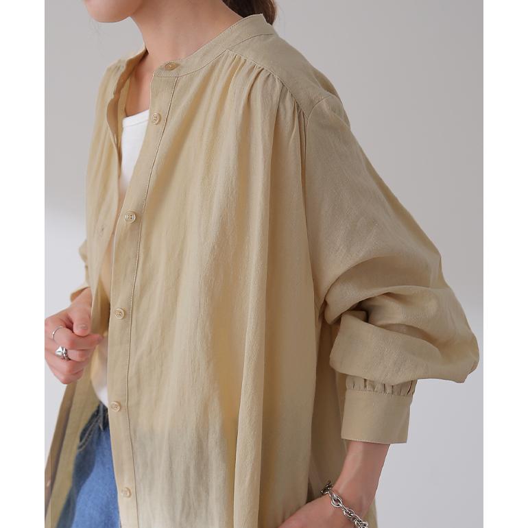 ✨美品✨近年 パラスパレス リネン ロング シャツワンピース マキシ丈 羽織り 大特価】マキシワンピース ロングワンピース レディース シャツ