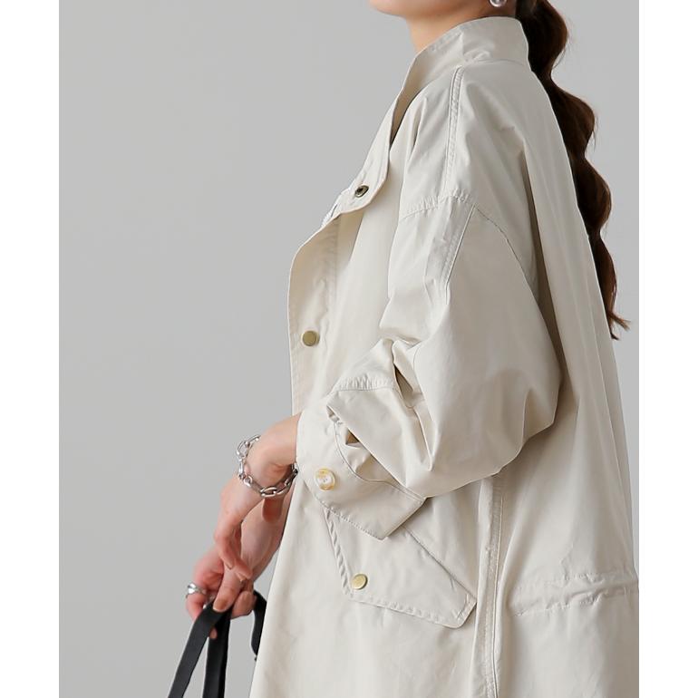 アウター レディース ミリタリー ライトアウター ロング  スプリングコート ミディアム | HUG.U | 14