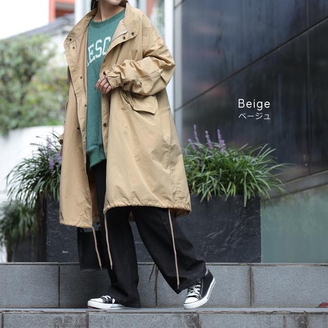 アウター レディース ミリタリー ライトアウター ロング  スプリングコート ミディアム | HUG.U | 15