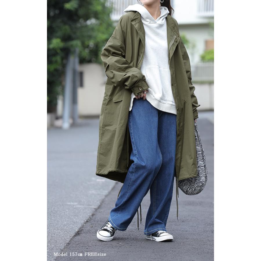 アウター レディース ミリタリー ライトアウター ロング  スプリングコート ミディアム | HUG.U | 12