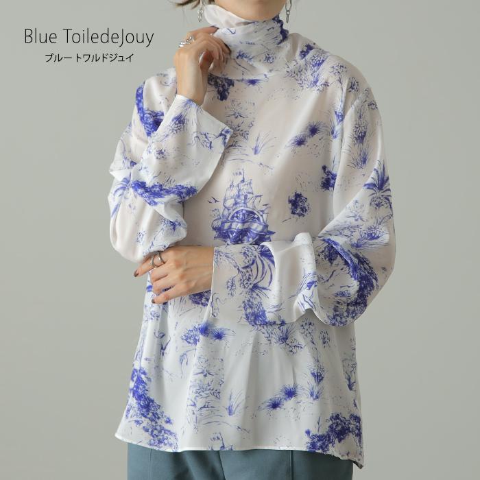 クルーレ2wayハイネックボウタイシャツ/powderblue crewre online shop / 2wayハイネックボウタイシャツ