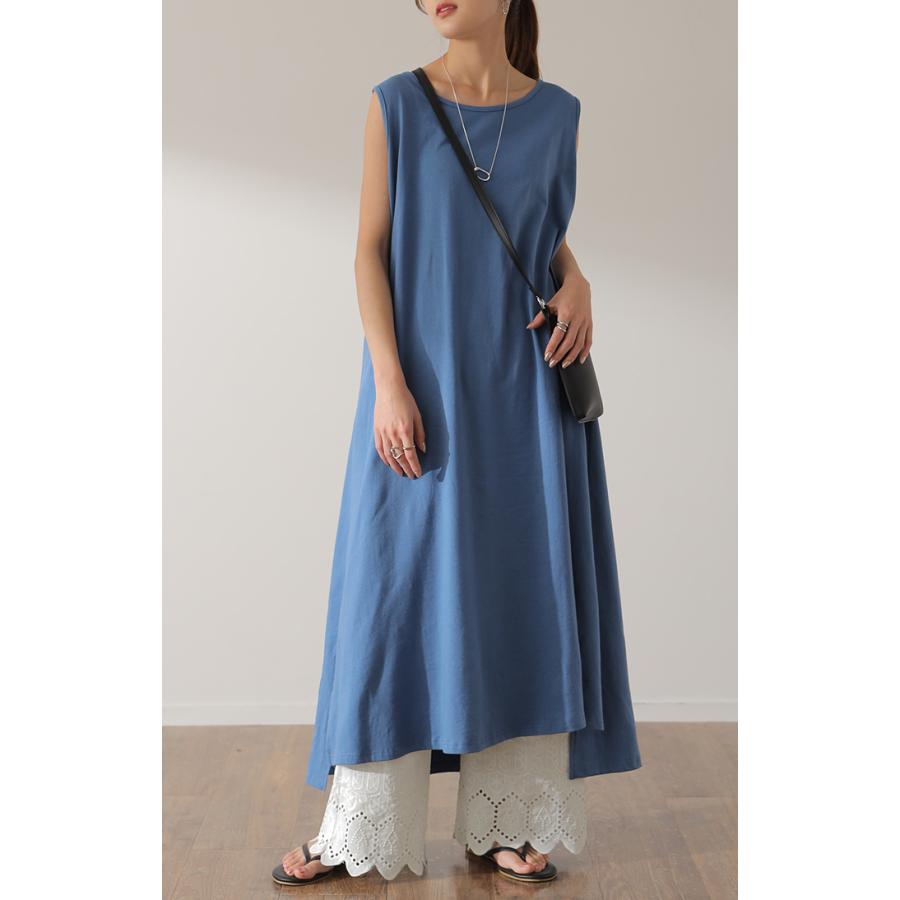 ペチパンツ 綿100% レディース レイヤード パンツ セミフレア ボトムス レース ロング ゴム ワイドパンツ 刺繍 ペチコート | HUG.U | 21