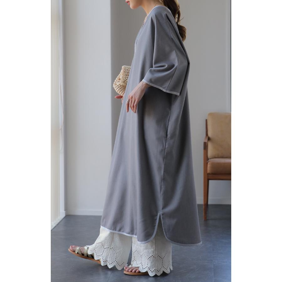 ペチパンツ 綿100% レディース レイヤード パンツ セミフレア ボトムス レース ロング ゴム ワイドパンツ 刺繍 ペチコート | HUG.U | 10