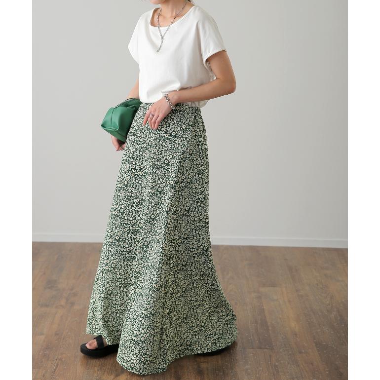 スカート ロング Aライン 涼しい ロングスカート レディース ボトムス フレアスカート 花柄 ゴム | HUG.U | 14