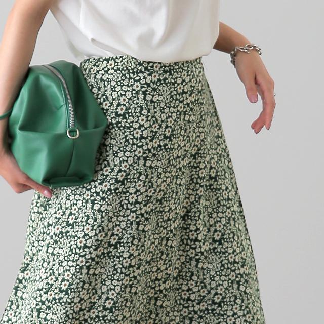 スカート ロング Aライン 涼しい ロングスカート レディース ボトムス フレアスカート 花柄 ゴム | HUG.U | 15