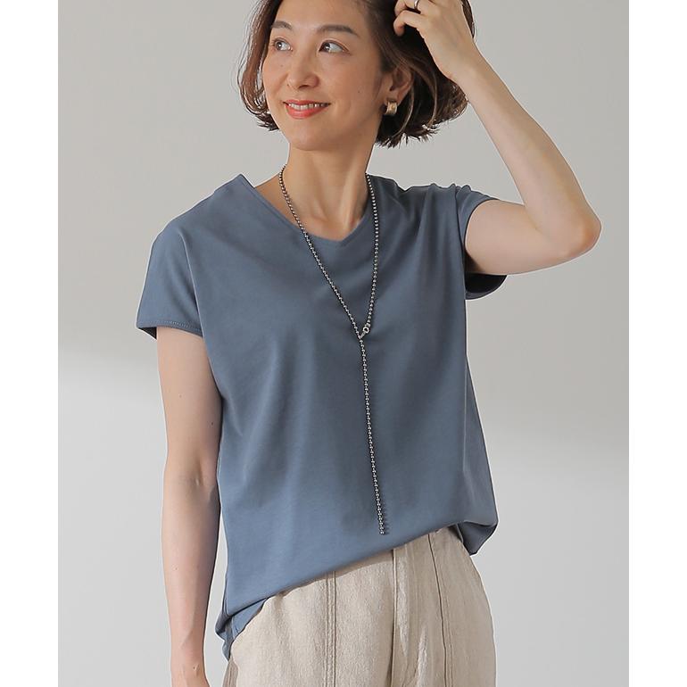 HUG.U Tシャツ レディース トップス フレンチ Vネック