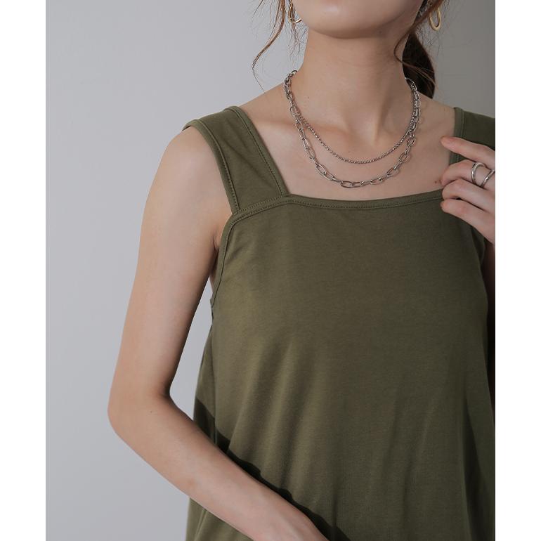 タンクトップ レディース トップス ブラ紐隠す インナー ブラ紐 お尻が隠れる キャミソール レイヤード | HUG.U | 18