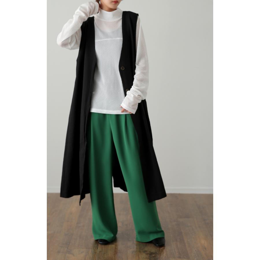 トップス レディース メッシュ メッシュニット レイヤード 透かし編みニット ハイネック インナー 長袖 透け タートル | HUG.U | 10