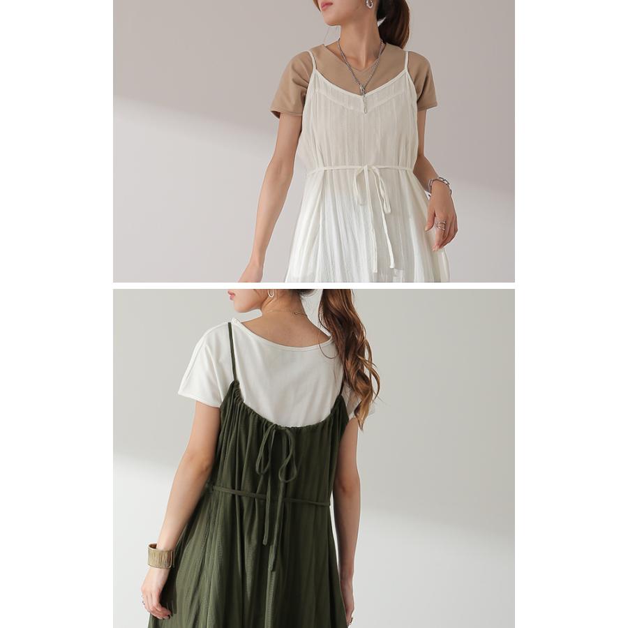 ワンピース キャミソール キャミワンピース レディース ロングワンピース マキシ Ｖネック きれいめ リゾート | HUG.U | 23