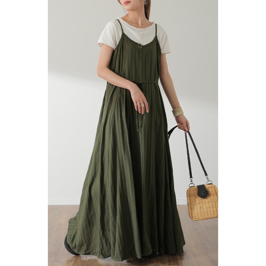 ワンピース キャミソール キャミワンピース レディース ロングワンピース マキシ Ｖネック きれいめ リゾート | HUG.U | 07