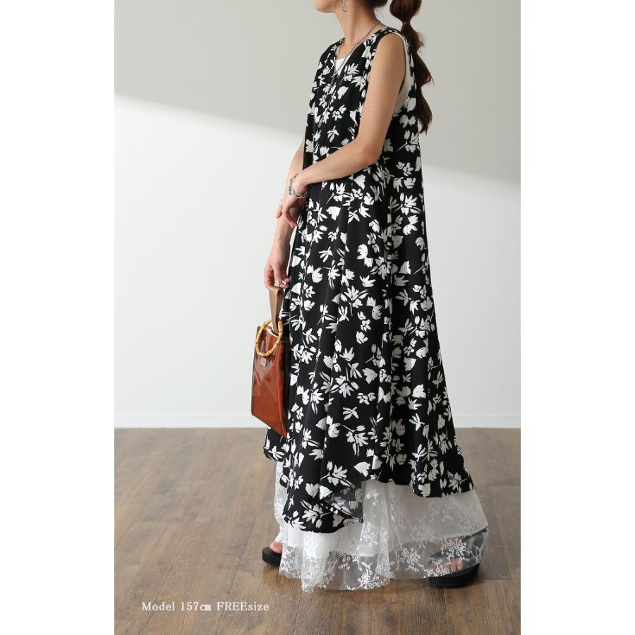 HUG.U（ハグユー） ワンピース ロング ノースリーブ ロングワンピース