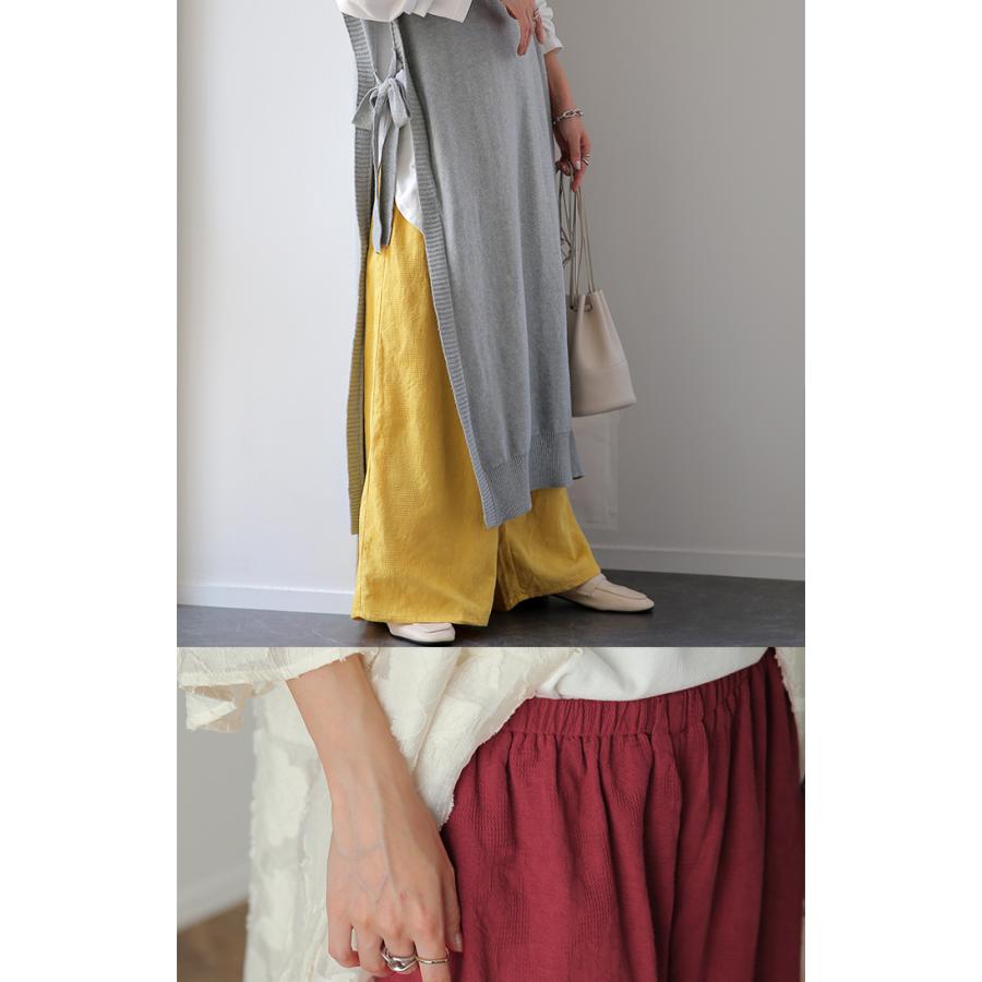 ペチパンツ パンツ 綿100% コットン レディース ボトムス カラーパンツ ボトムス レイヤード ワイドパンツ ペチコート | HUG.U | 12