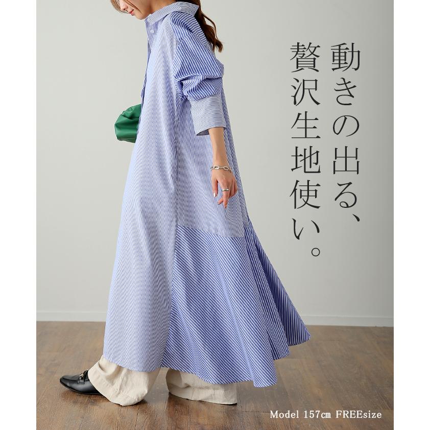 HUG.U ワンピース レディース シャツワンピース シャツ ロング