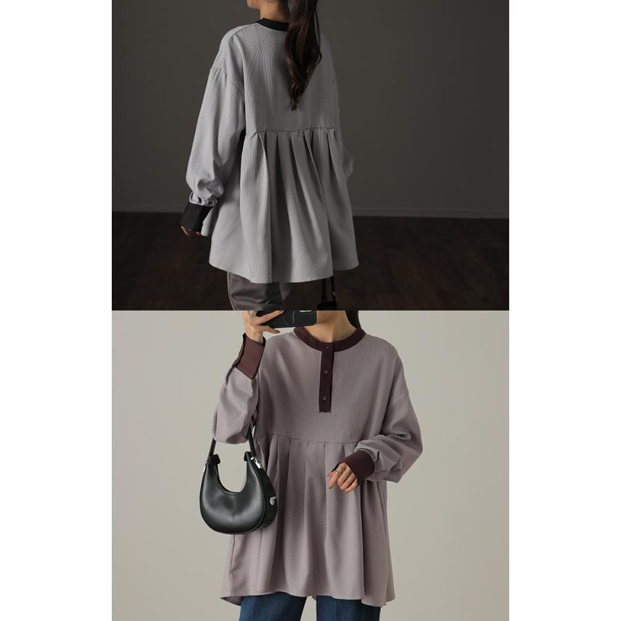 トップス シャツ ブラウス レディース チュニック バックプリーツ | HUG.U | 19