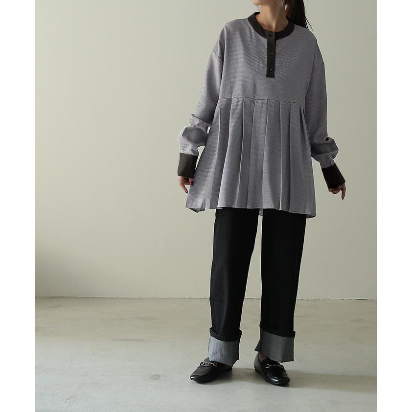 トップス シャツ ブラウス レディース チュニック バックプリーツ | HUG.U | 04