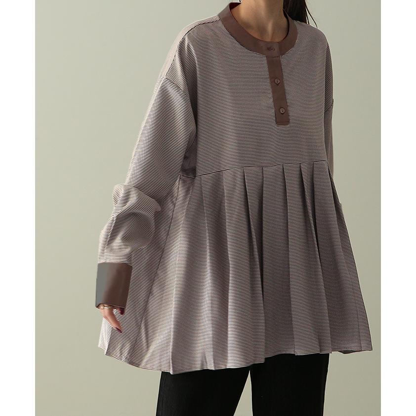 トップス シャツ ブラウス レディース チュニック バックプリーツ | HUG.U | 06