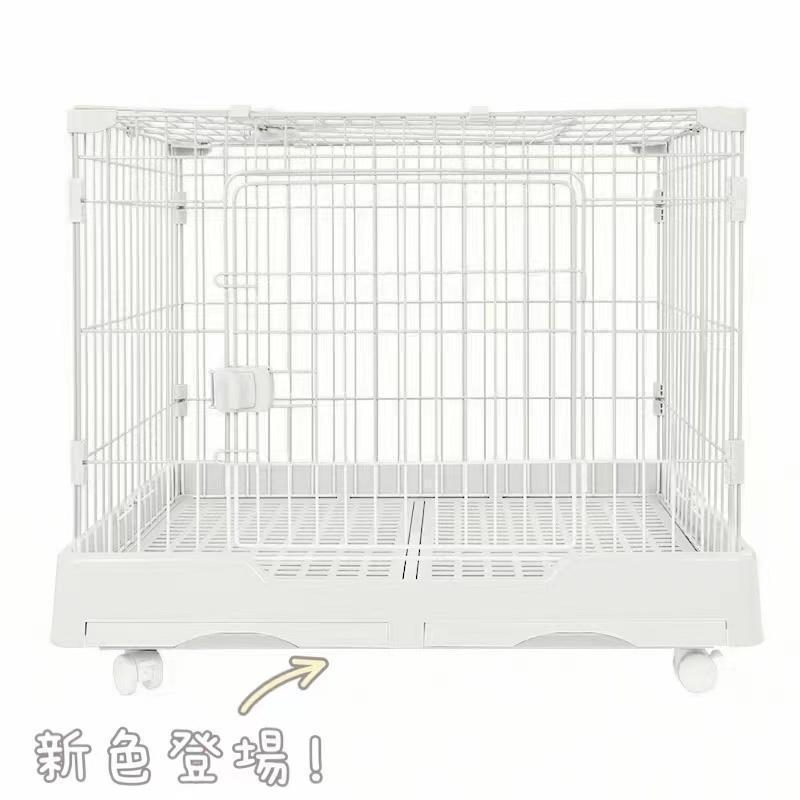 C10080-1S コンパクト キャットケージ ウサギケージ 犬ケージ 小動物向け キャスター 付き トイレトレー付 猫ケージ ペットゲージ 天窓 上から入る cm