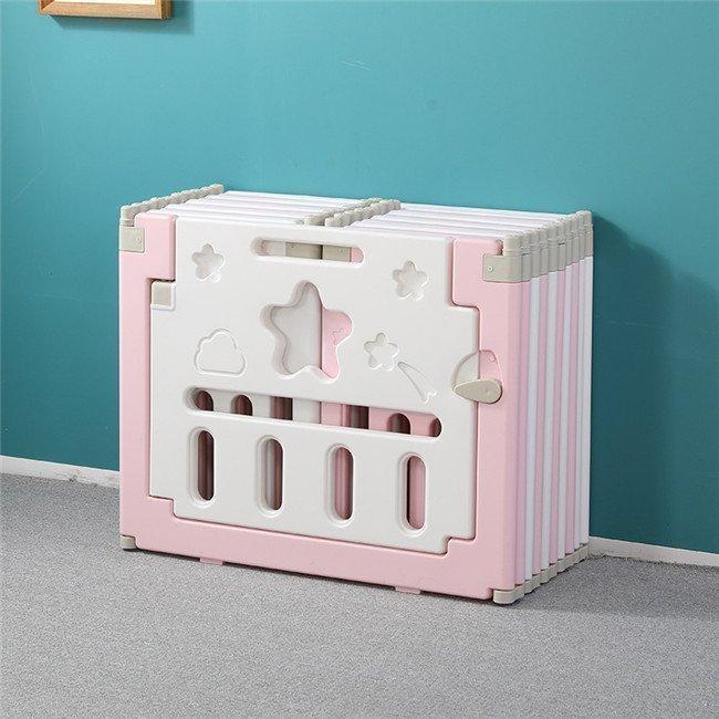 新作商品 ベビーサークル ベビーゲート 折りたたみ おしゃれ プレイヤード プラスチック ドア付き 扉ロック セーフティーゲート 赤ちゃん 柵 安全 長方 