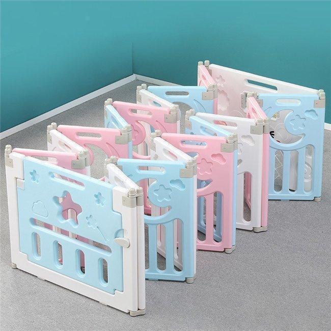 新作商品 ベビーサークル ベビーゲート 折りたたみ おしゃれ プレイヤード プラスチック ドア付き 扉ロック セーフティーゲート 赤ちゃん 柵 安全 長方 