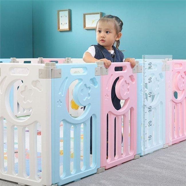 新作商品 ベビーサークル ベビーゲート 折りたたみ おしゃれ プレイヤード プラスチック ドア付き 扉ロック セーフティーゲート 赤ちゃん 柵 安全 長方 