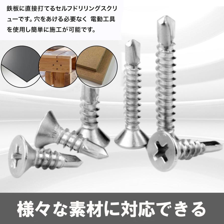 360本入り ドリルねじ ナベ ステンレス 板金用 ドリルビスセット