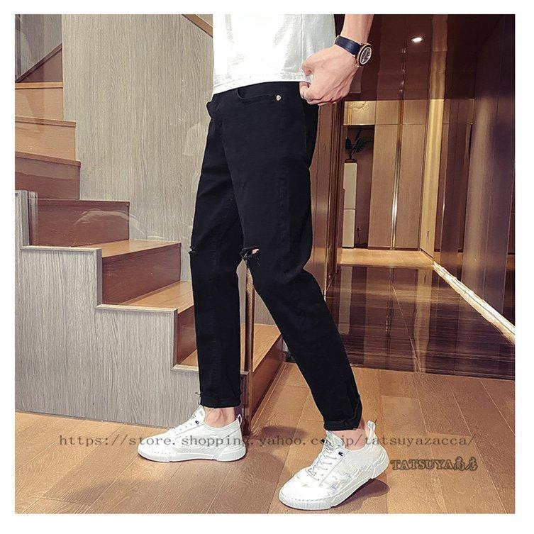 デニム メンズ ボトムス ダメージデニム ジーンズ スキニーデニム パンツ ストレッチ カジュアル 韓国ファッション 秋ゆったり 21新作 Ddca 株式会社heme Heme 通販 Yahoo ショッピング