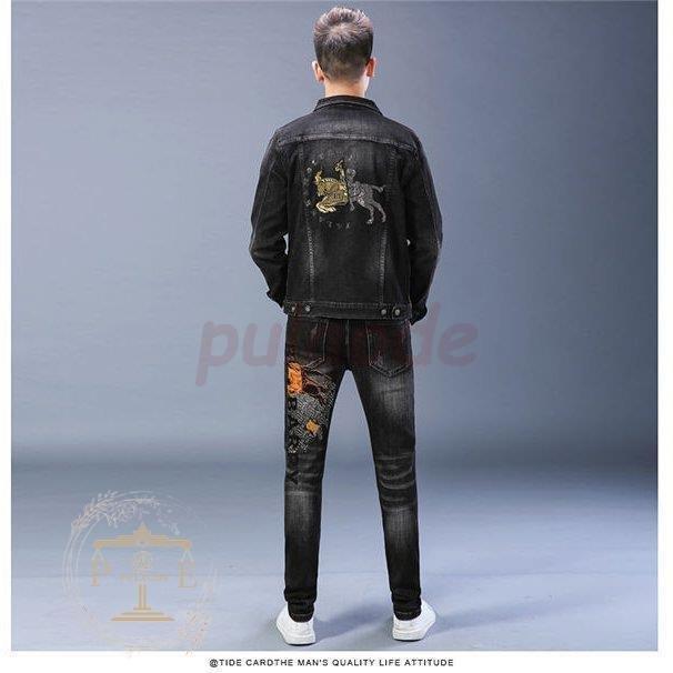 優れた品質 上下 セットアップ メンズ 上下セット デニムスウェット デニムジャケット 春夏秋 デニムジーンズ ファッション スキニーデニムパンツ 刺繍 Gジャン ジャージ スウェット上下セット サイズ 2xl Jeuneschirurgiens Com