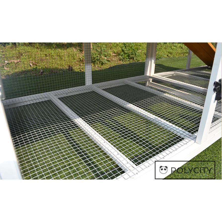 【アウトレット品】 特大別荘 飼育ケージ 大型 ペットケージ 鶏 鴨 はと うさぎ 室内外兼用 取り付けやすい 天然杉材 防腐材 木製 212*83*125cm 組立式 【OCQ2664939910】(94174円)