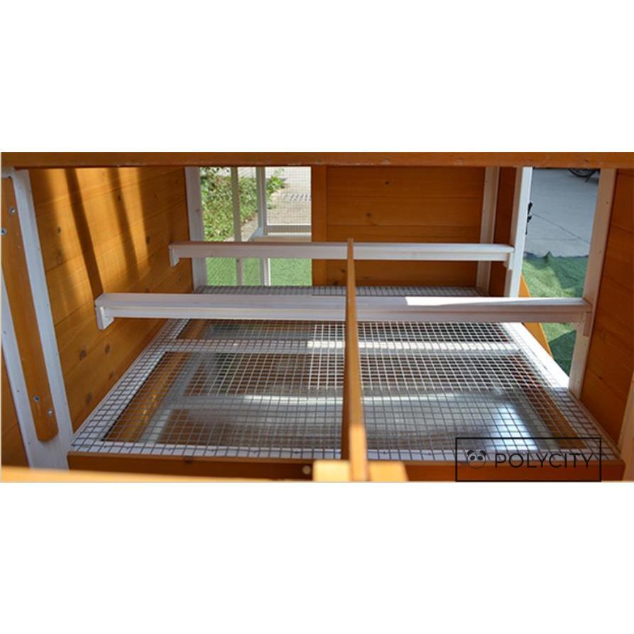 【アウトレット品】 特大別荘 飼育ケージ 大型 ペットケージ 鶏 鴨 はと うさぎ 室内外兼用 取り付けやすい 天然杉材 防腐材 木製 212*83*125cm 組立式 【OCQ2664939910】(94174円)