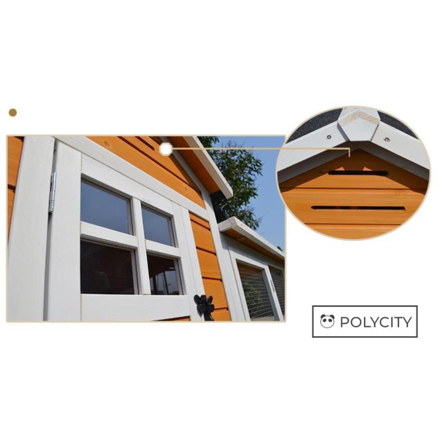 【アウトレット品】 特大別荘 飼育ケージ 大型 ペットケージ 鶏 鴨 はと うさぎ 室内外兼用 取り付けやすい 天然杉材 防腐材 木製 212*83*125cm 組立式 【OCQ2664939910】(94174円)