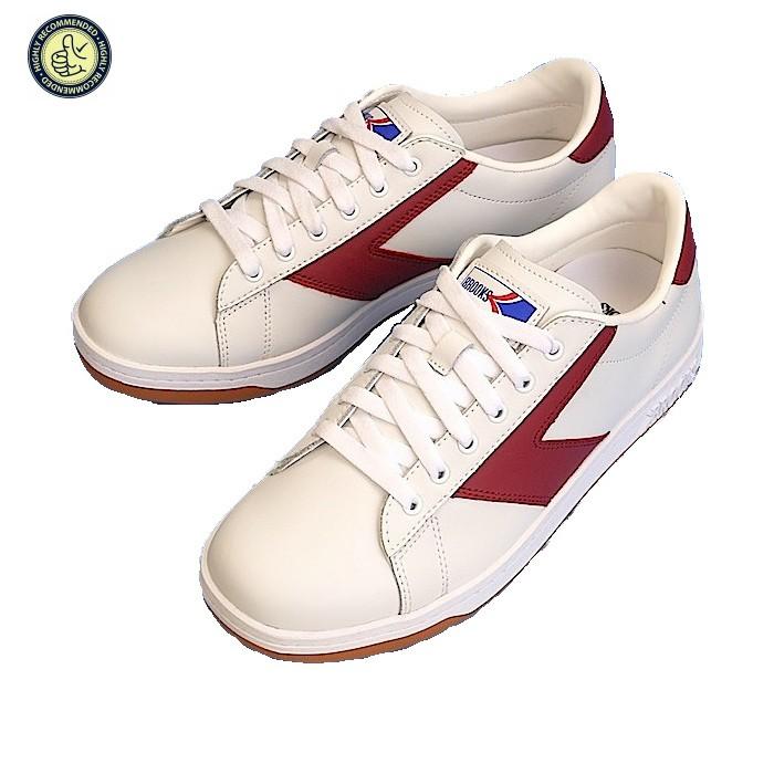 スニーカー Brooks ブルックス メンズ レンショー Renshaw White X Rosewood レザー スニーカー d110 Hemingway Clothing 通販 Yahoo ショッピング