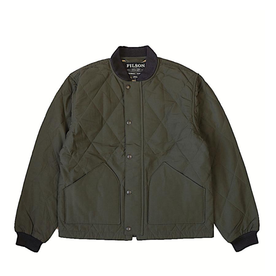 激安特価 フィルソン Filson メンズ キルテッド パック ジャケット ダーク オッター グリーン New限定品 Dev Bioalternativa Pt