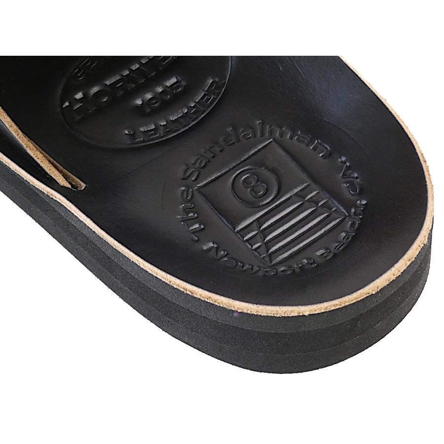 サンダルマン THE SANDALMAN ウィーブ メンズ クロムエクセルレザー サンダル ブラック アメリカ製 2026年 新入荷商品 | THE SANDALMAN | 08
