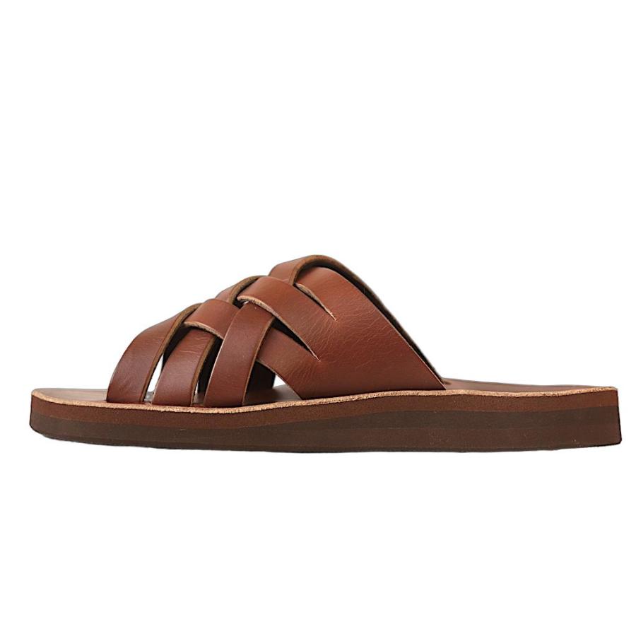 サンダルマン THE SANDALMAN メンズ ウィーブ クロムエクセルレザー サンダル ブラウン アメリカ製 2026年 新入荷商品の画像