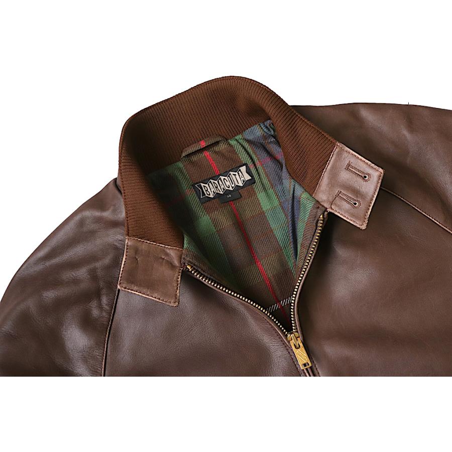 バラクータ BARACUTA 9 レザー チョコレート(ブラウン) スイングトップ ハリントン ジャケット 牛革の画像