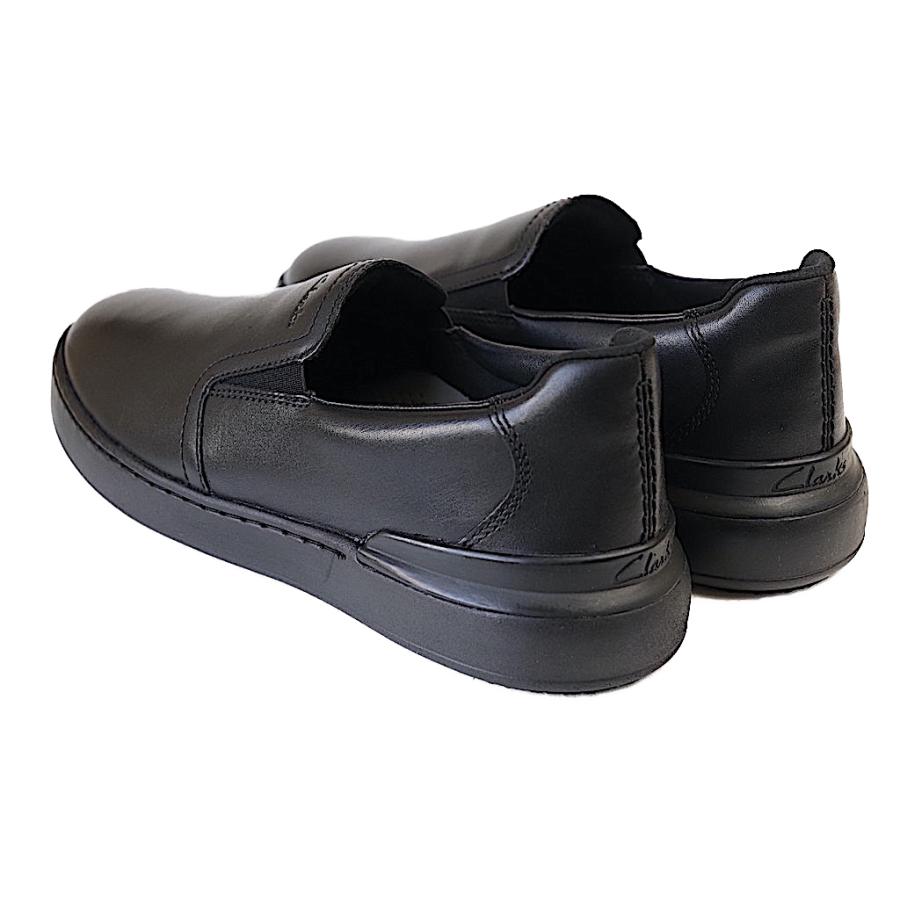 クラークス CLARKS 26165866 COURTLITE SLIP コートライト スリッポン ブラックレザー レザースニーカー USA ライン｜hemingwayclothing｜03