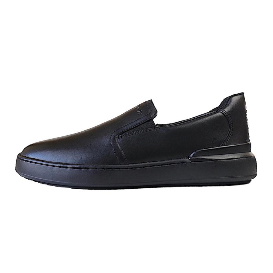 クラークス CLARKS 26165866 COURTLITE SLIP コートライト スリッポン ブラックレザー レザースニーカー USA ライン｜hemingwayclothing｜04