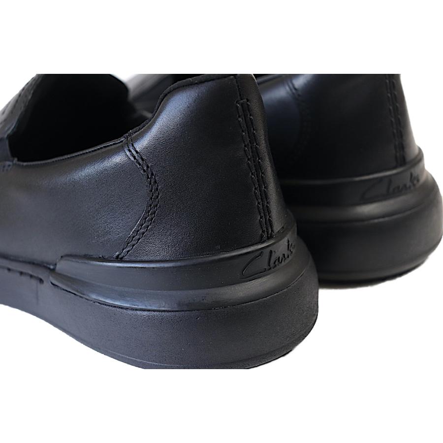 クラークス CLARKS 26165866 COURTLITE SLIP コートライト スリッポン ブラックレザー レザースニーカー USA ライン｜hemingwayclothing｜10