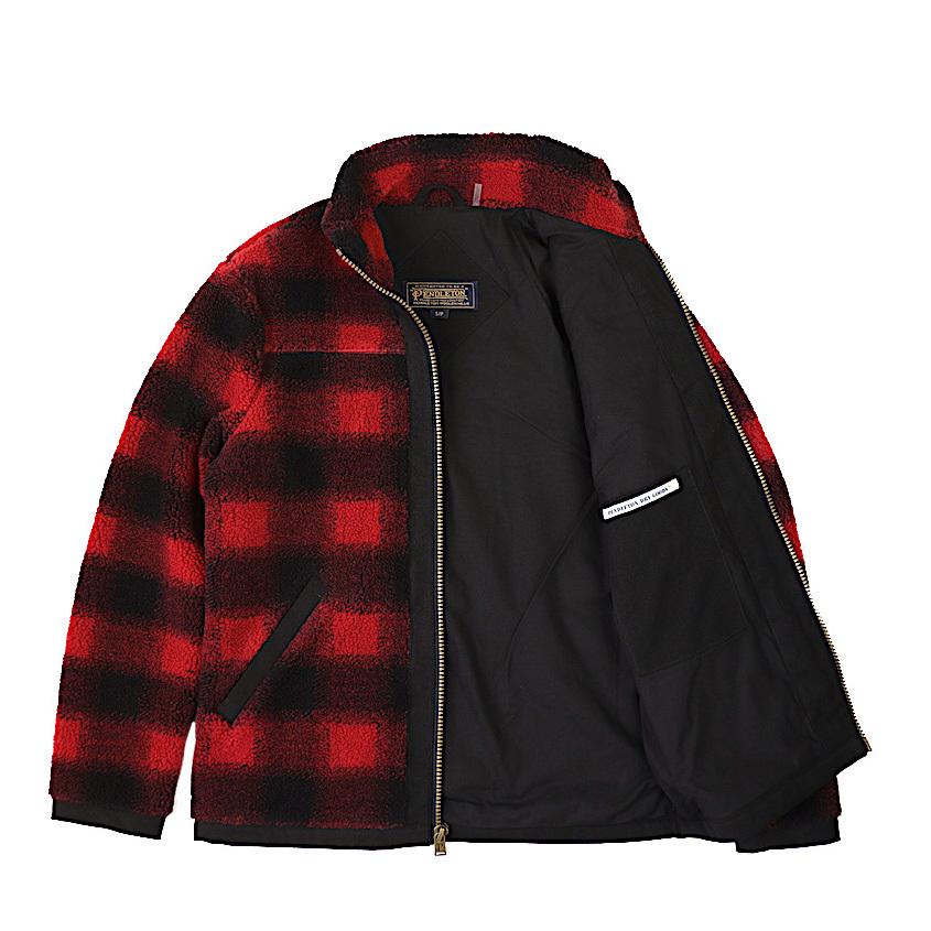 ペンドルトン PENDLETON C2015 メンズ フリース スタンドカラー ジップ ジャケット レッドバッファロー｜hemingwayclothing｜09