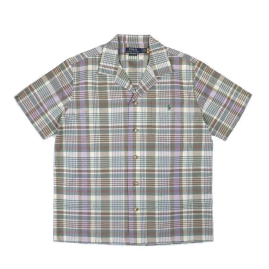 ポロ ラルフ・ローレン POLO RALPH LAUREN メンズ クラシック フィット プレイド オックスフォード キャンプカラー 半袖シャツ 新入荷商品