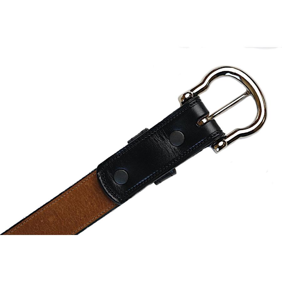 トリーレザー TORY LEATHER 2402 1 1/4 インチ メンズ ブライドル レザー ダブル & ステッチ ベルト ブラック アメリカ製 | TORY LEATHER | 03