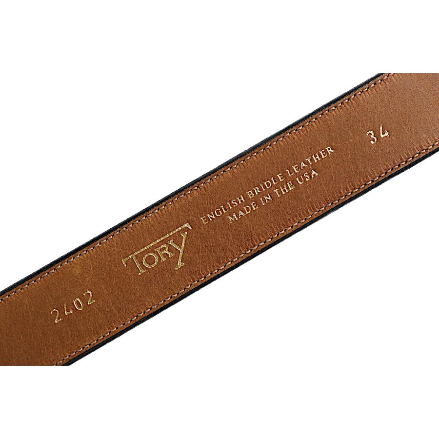 トリーレザー TORY LEATHER 2402 1 1/4 インチ メンズ ブライドル レザー ダブル & ステッチ ベルト ブラック アメリカ製 | TORY LEATHER | 05