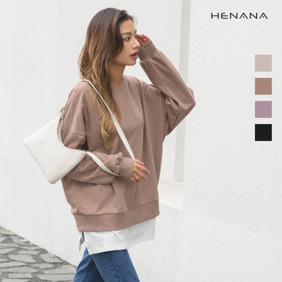 公式 フェイクレイヤードカットソープルオーバー スリット パーカー重ね着風スウェットトレーナー スウェット レイヤード レディース 春 Simbcity Net