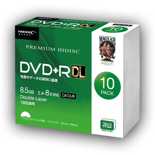 DVD+R DL 片面2層 8倍速 8.5GB 10枚 スリムケース入り インクジェットプリンター対応 HIDISC HDVD+R85HP10SC/0108ｘ１個/送料無料｜henetjigyoubu｜03