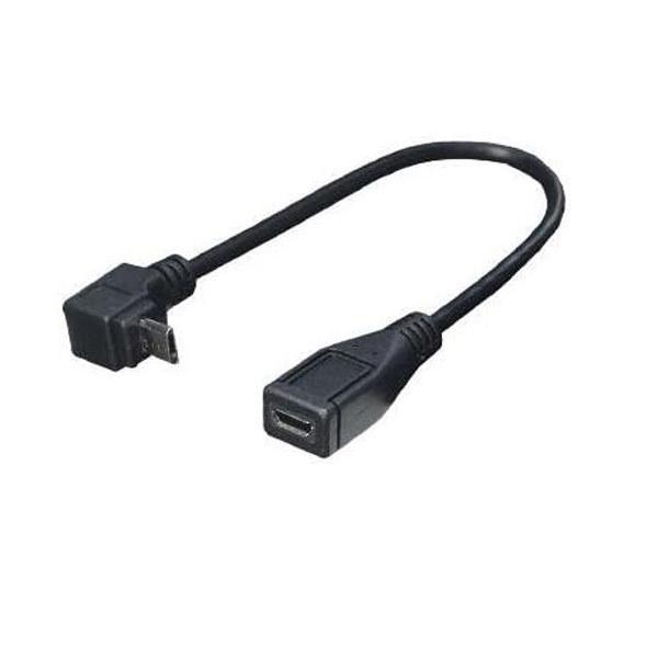 USB延長ケーブル L型 マイクロUSB(メス)→マイクロUSB(オス)上L フル結線 変換名人 USBMC-CA20ULF/2201｜henetjigyoubu