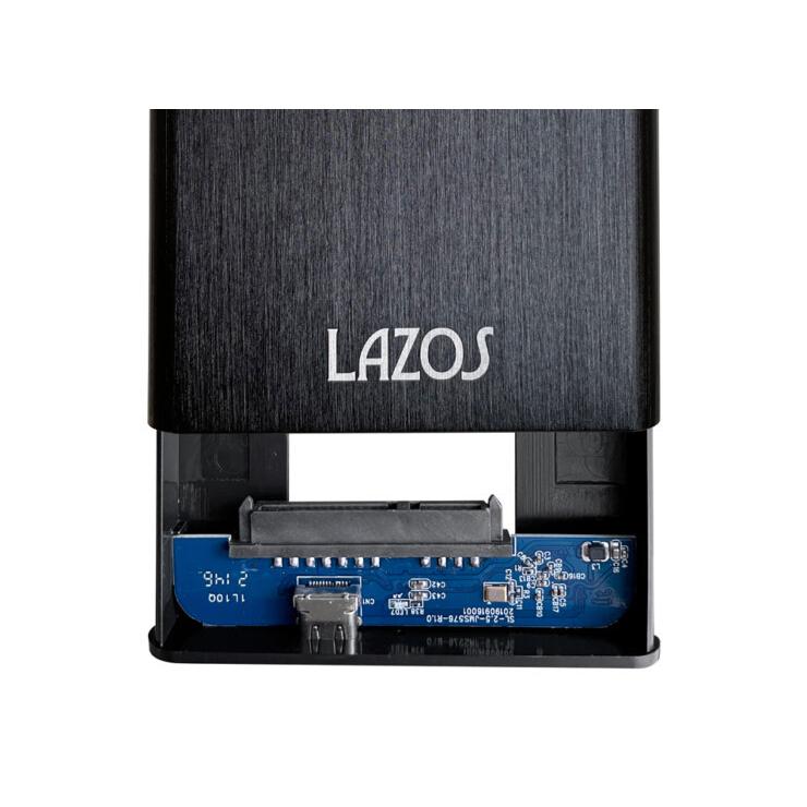 HDDケース/SSDケース 2.5インチ アルミニウム合金 最大4TB 最大6Gbps LAZOS L-HC-B/7483｜henetjigyoubu｜02