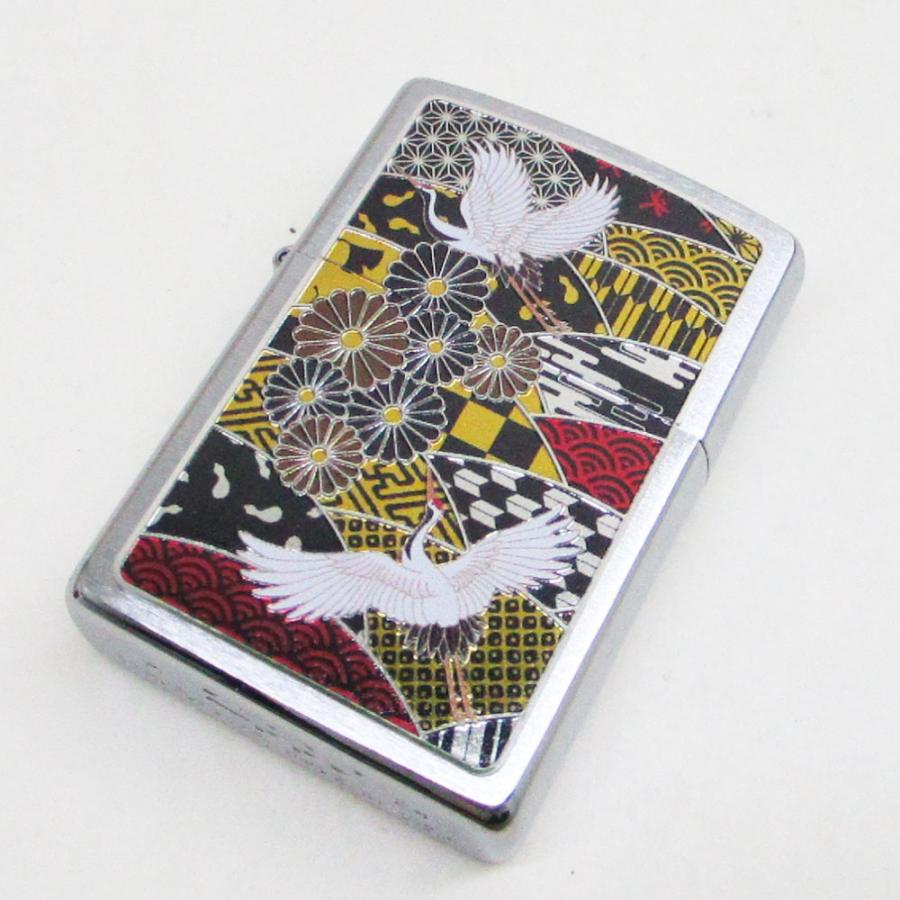 ジッポー オイルライター USA Zippo 和柄シリーズ 夫婦鶴 CP-KD/送料無料メール便 ポイント消化の画像