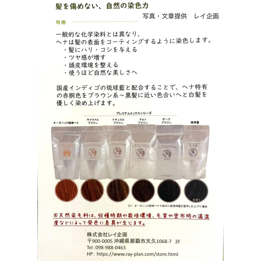 【未開封・10点セット】オーガニック琉球ヘナ&琉球藍 プレミアム ダークブラウン オーガニック琉球ヘナ＆琉球藍 ダークブラウン 100g 国産ヘナ 沖縄産